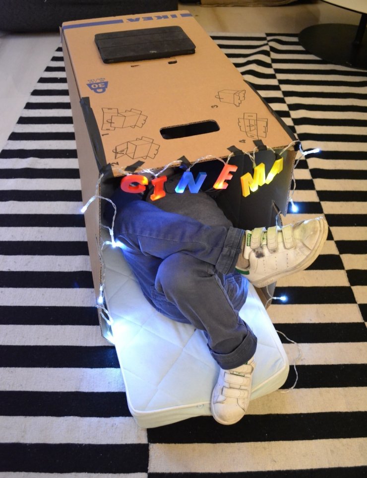 DIY cardboard IPad cinema