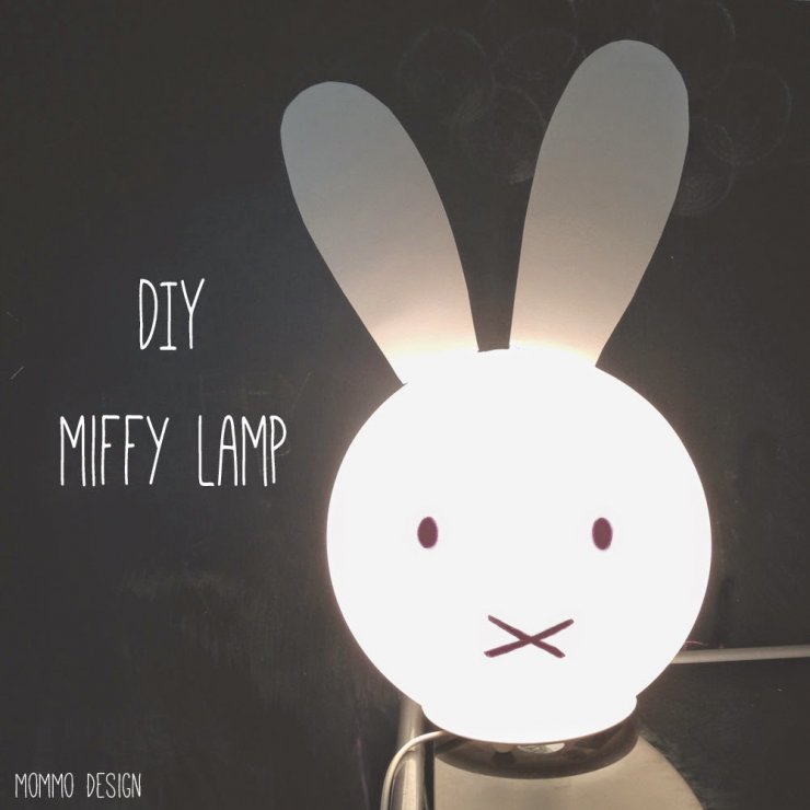 Diy Miffy lamp from Ikea Fado lamp