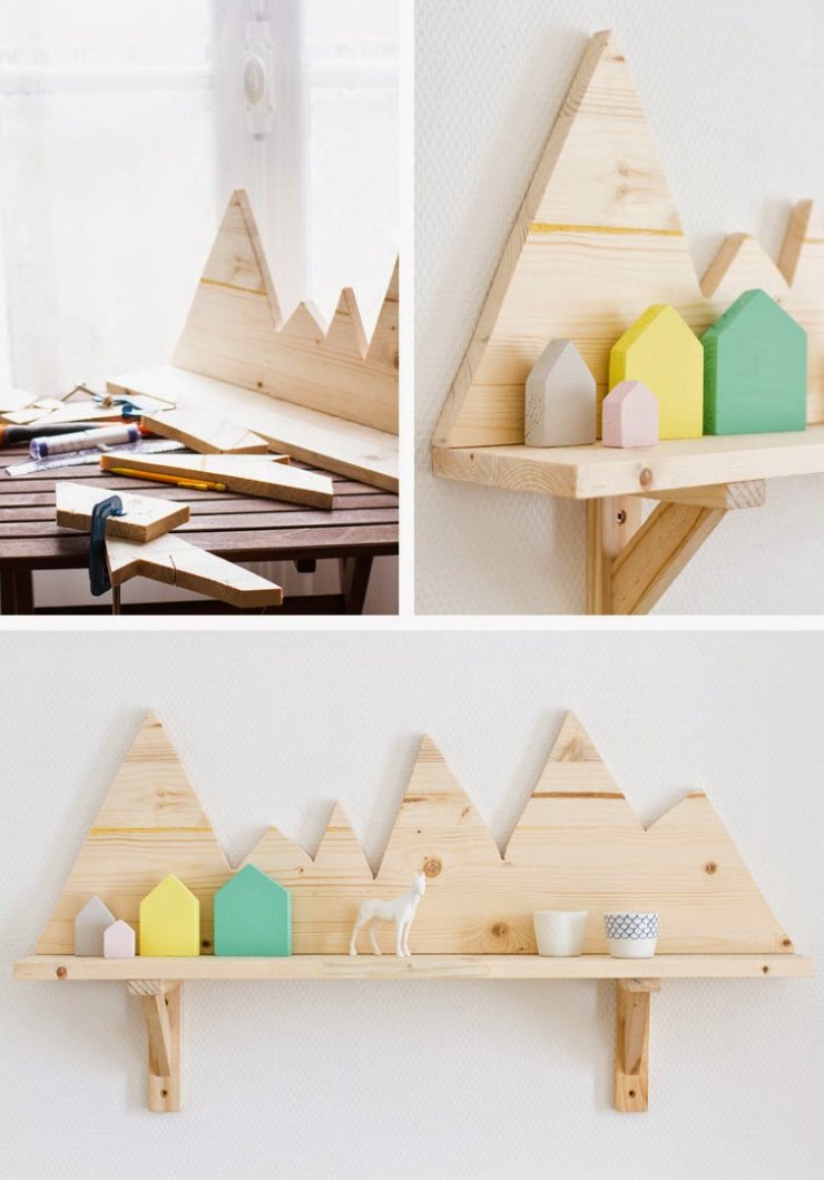 diy project: plywood mountains shelf