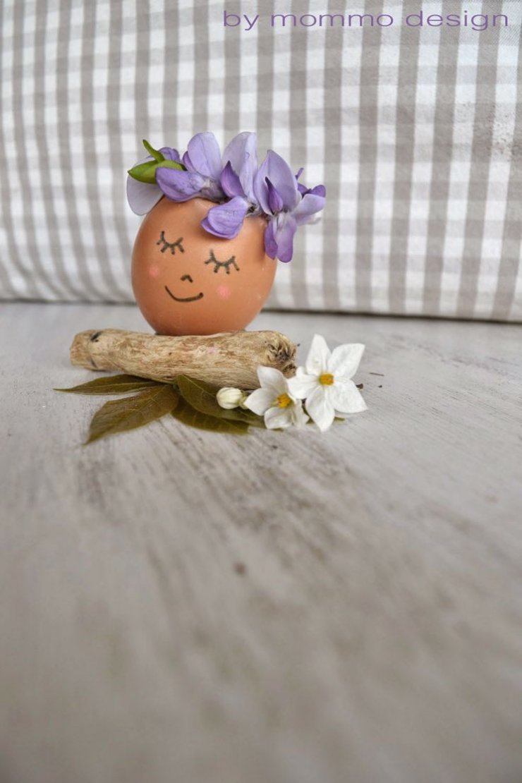 DIY flower crown Easter egg