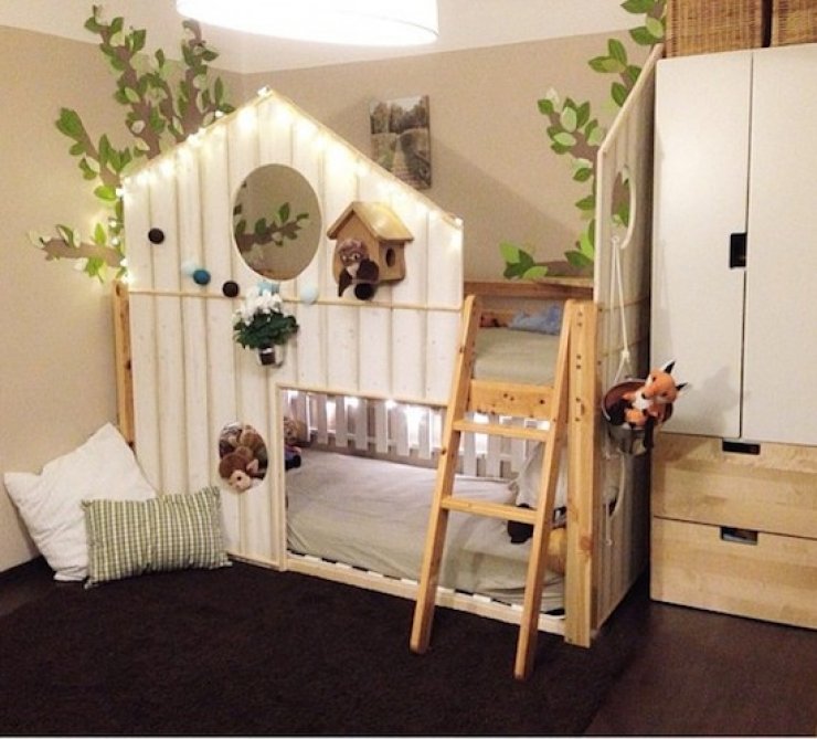 kids house loft bed