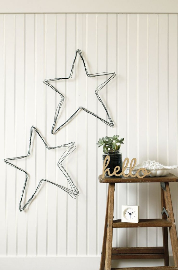 diy wire stars for christmas