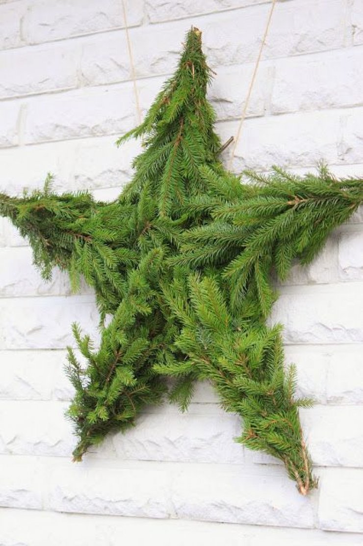 diy green christmas star