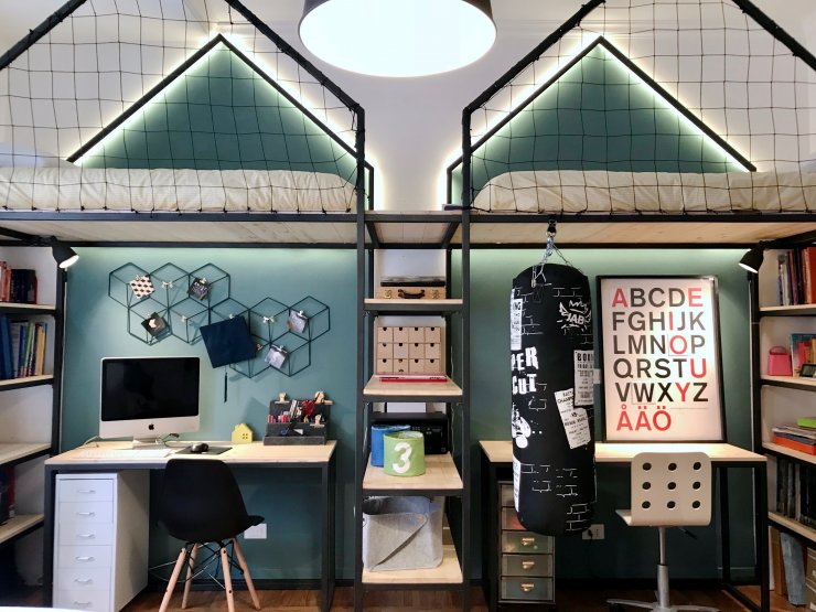mommo design: LOFT BEDS FOR MY BOYS