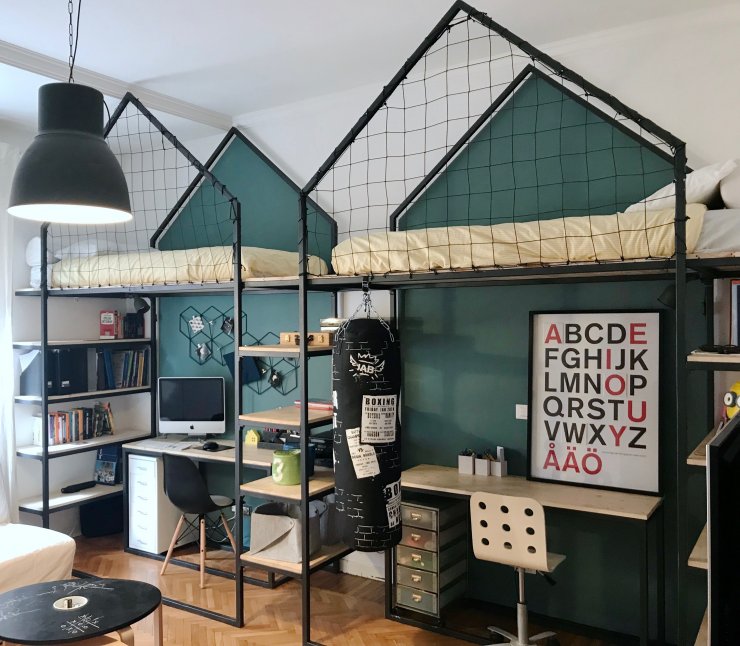 mommo design: LOFT BEDS FOR MY BOYS