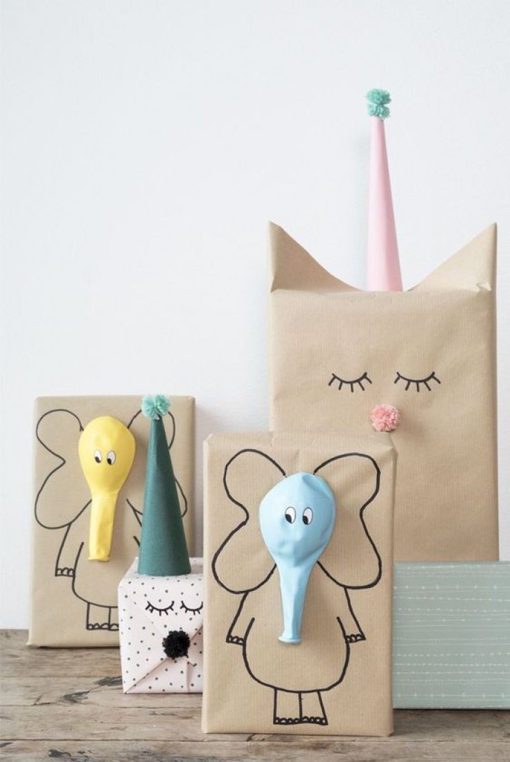 CUTE KIDS GIFT WRAPPING IDEAS | Mommo Design