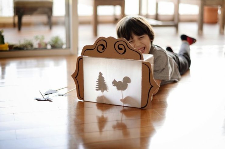 DIY shadow puppet theatre