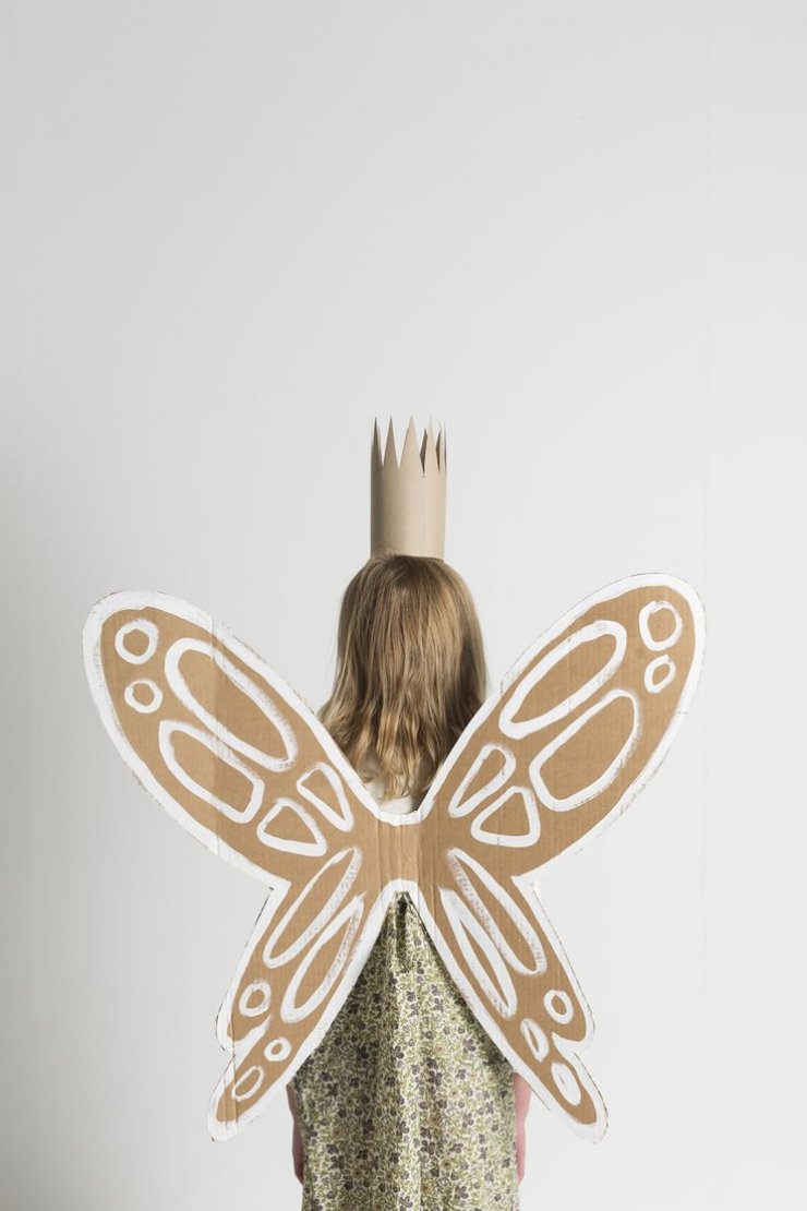 DIY cardboard fairy wings