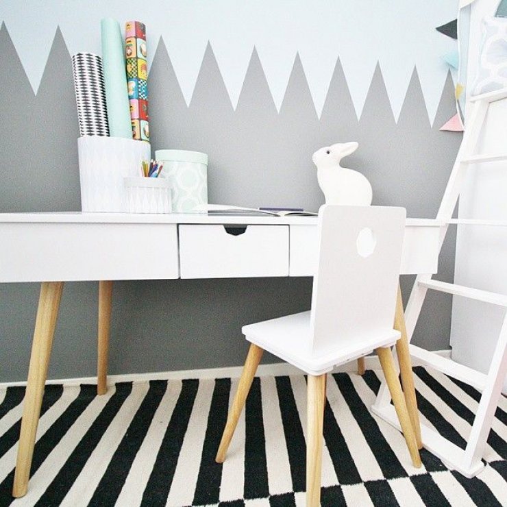 white kids desk