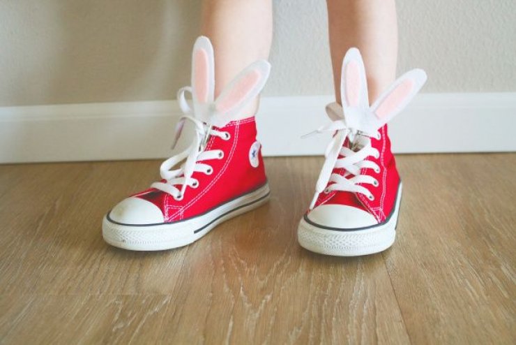 Easter bunny shoe clips