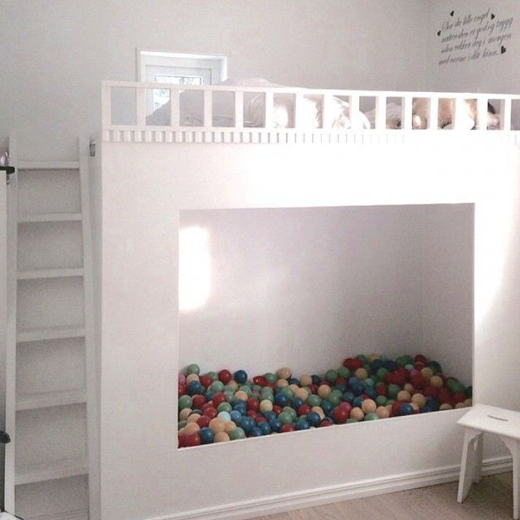Loft bed and play area