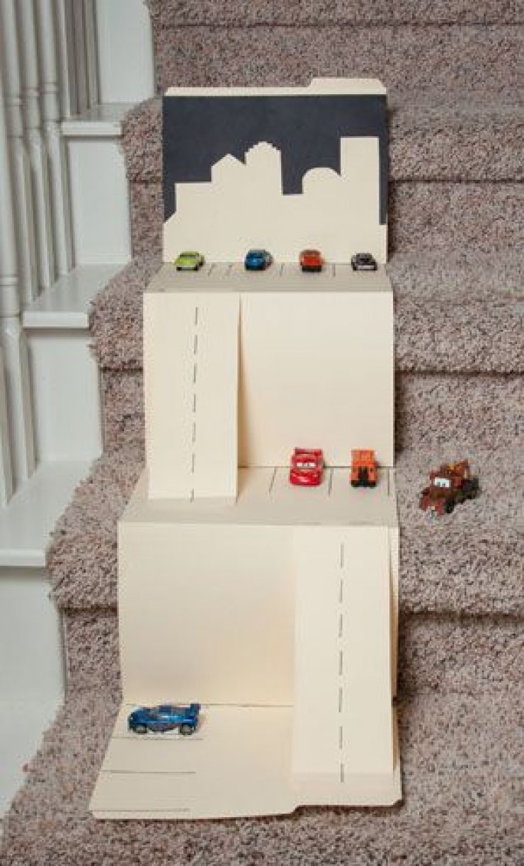 DIY cardboard car mat