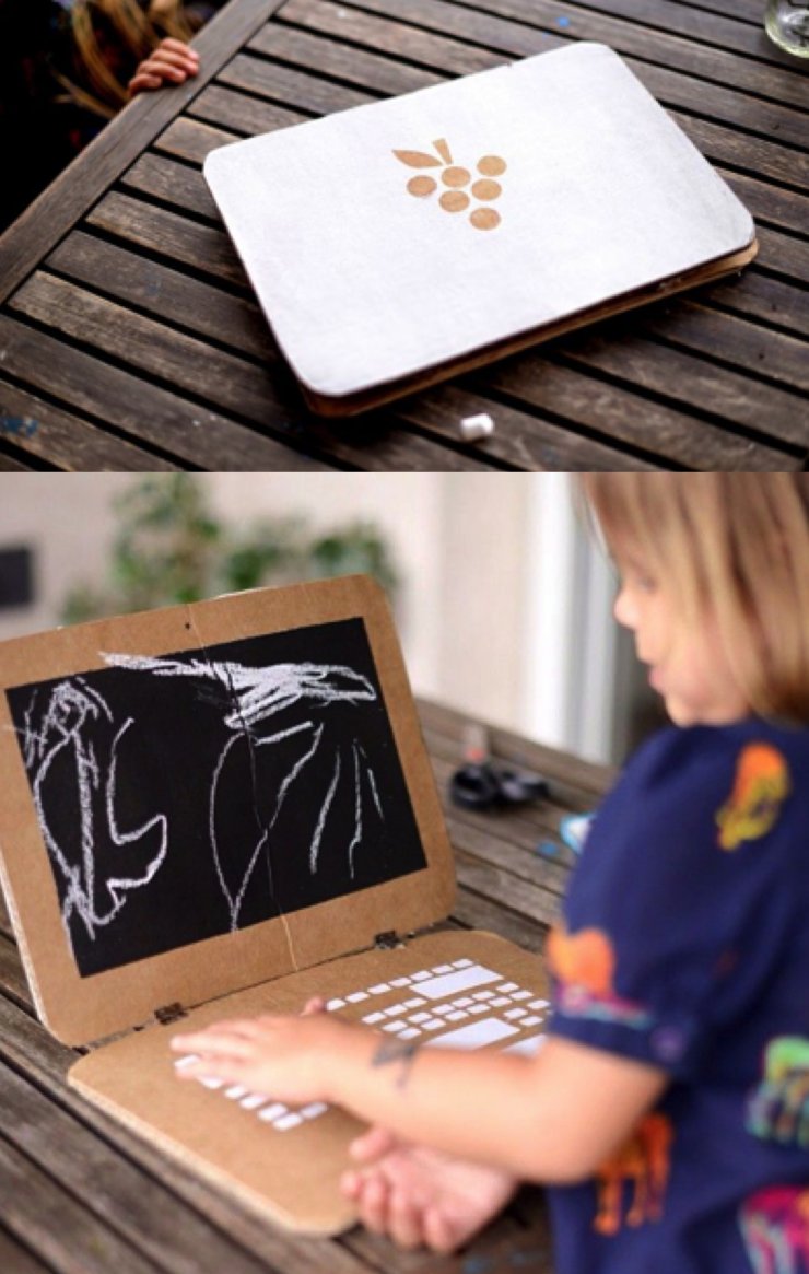 DIY cardboard laptop