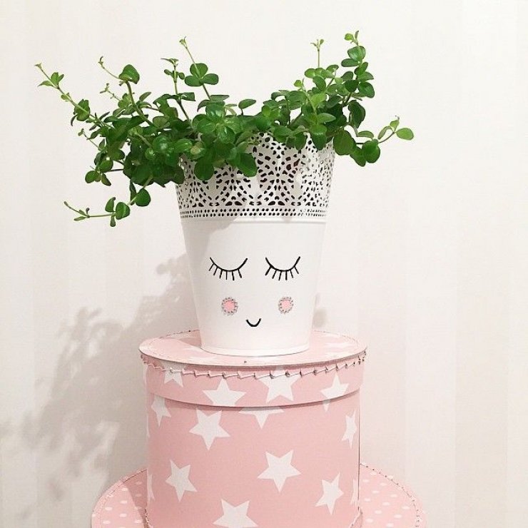 painted Ikea Skurar vase