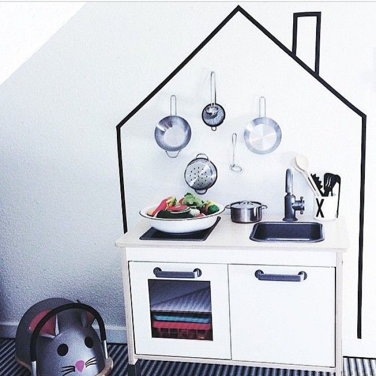 Ikea Duktig kitchen and washi tape