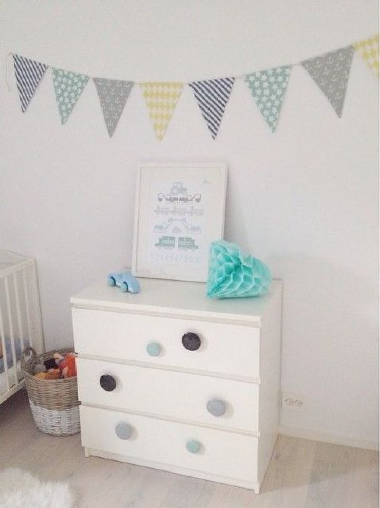 Dots on Ikea Malm dresser