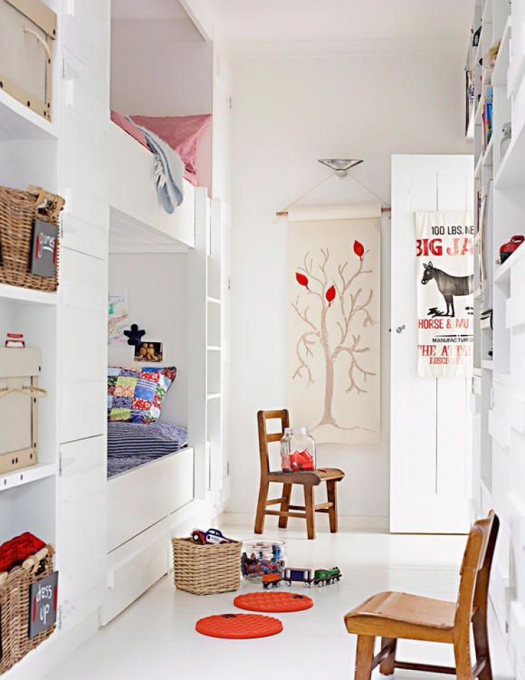 built in bunk bed