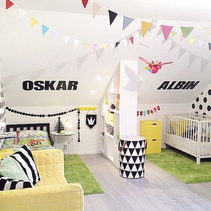 shared boys' room toddler and baby