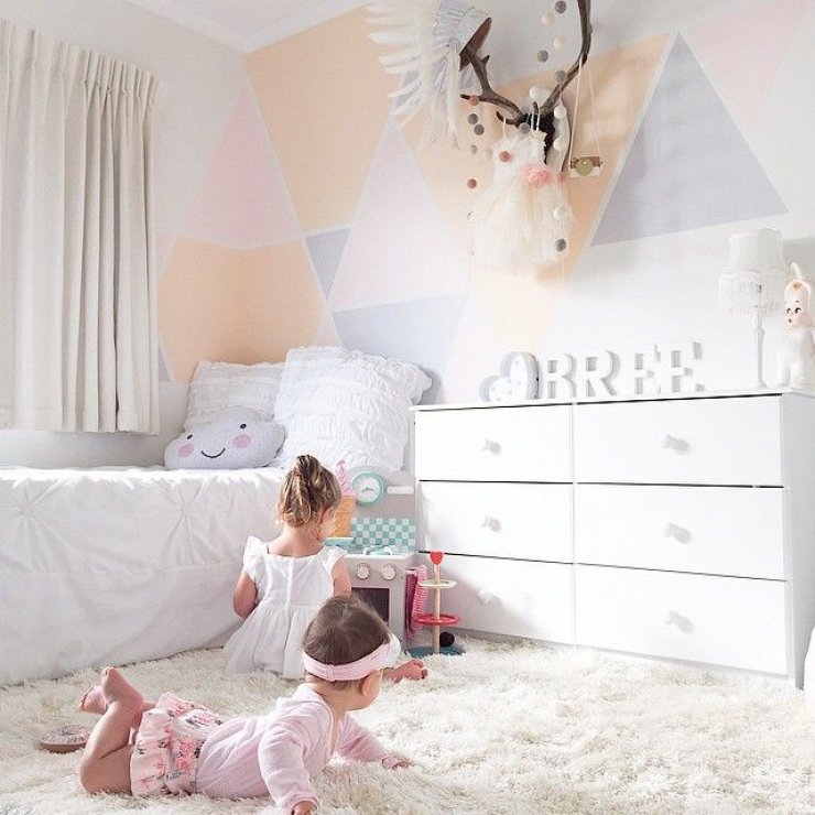 mommo design: TRIANGLES ON THE WALL