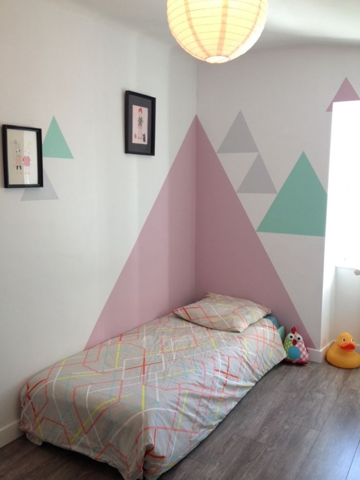 mommo design: TRIANGLES ON THE WALL