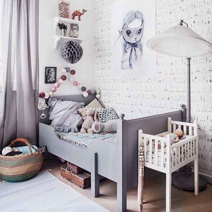 mommo design: GREY IN KIDS' ROOM