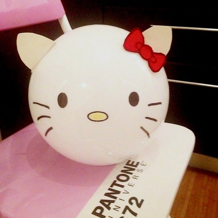 Ikea Fado lamp hacked into Hello Kitty