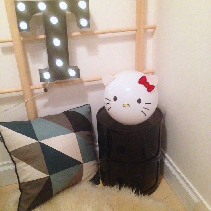 Ikea Fado lamp hacked into Hello Kitty